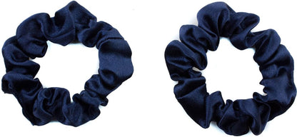 2 pcs Small plain satin hair  scrunchies