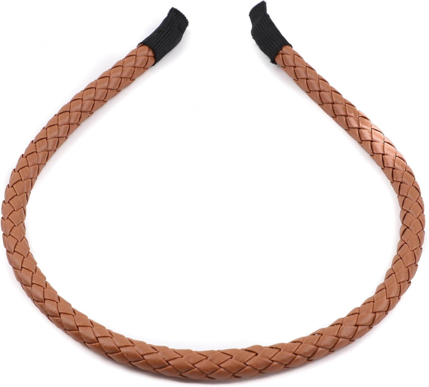 Braided  PU faux leather headband