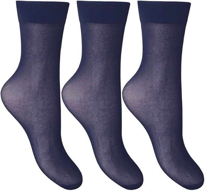 3 Pair soft sheer anklet socks