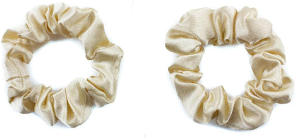 2 pcs Small plain satin hair  scrunchies