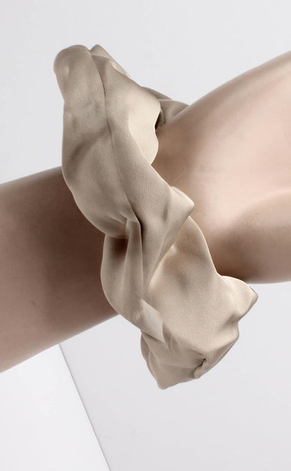 Large luxurious satin hair tie