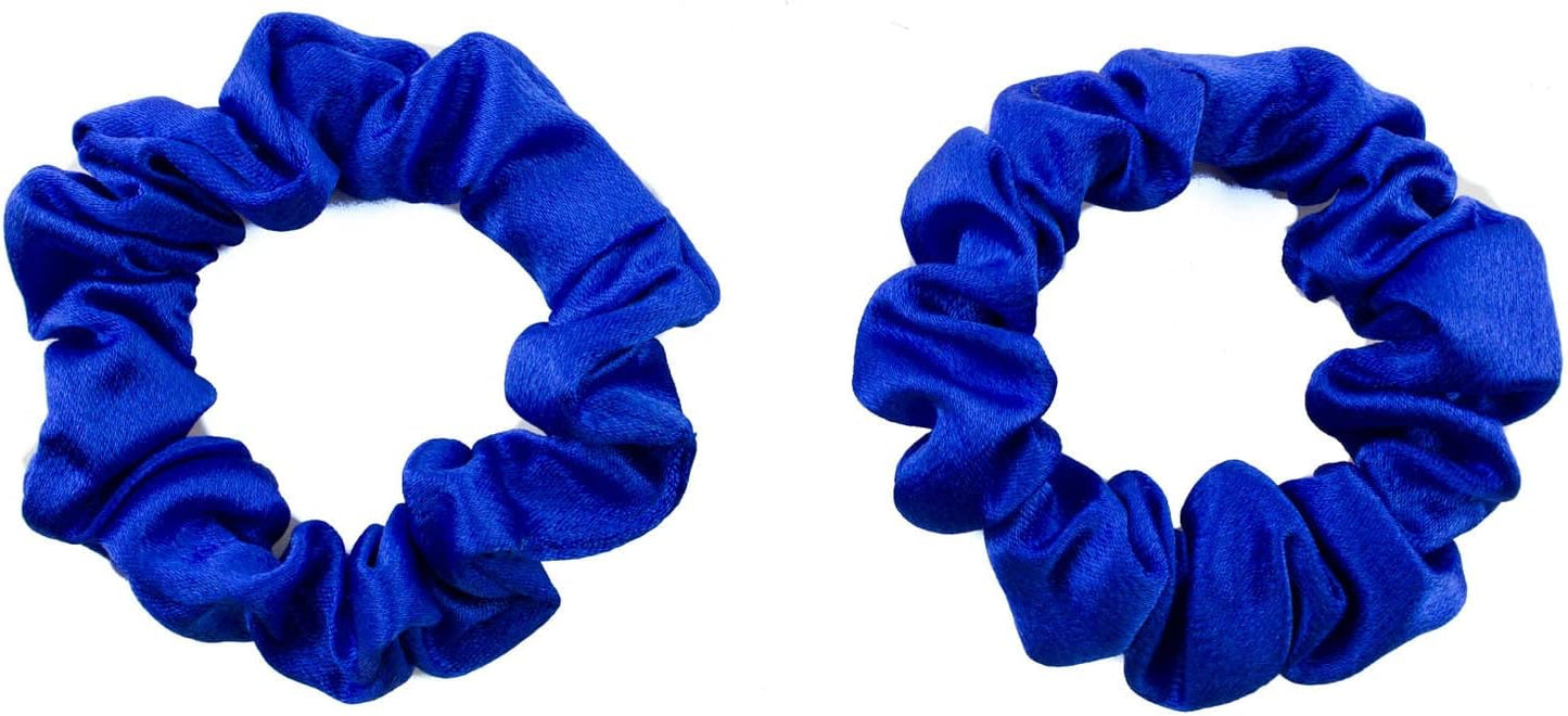 2 pcs Small plain satin hair  scrunchies