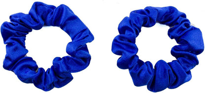 2 pcs Small plain satin hair  scrunchies