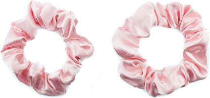 2 pcs Small plain satin hair  scrunchies