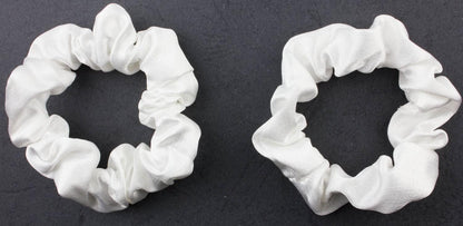 2 pcs Small plain satin hair  scrunchies