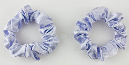 2 pcs Small plain satin hair  scrunchies