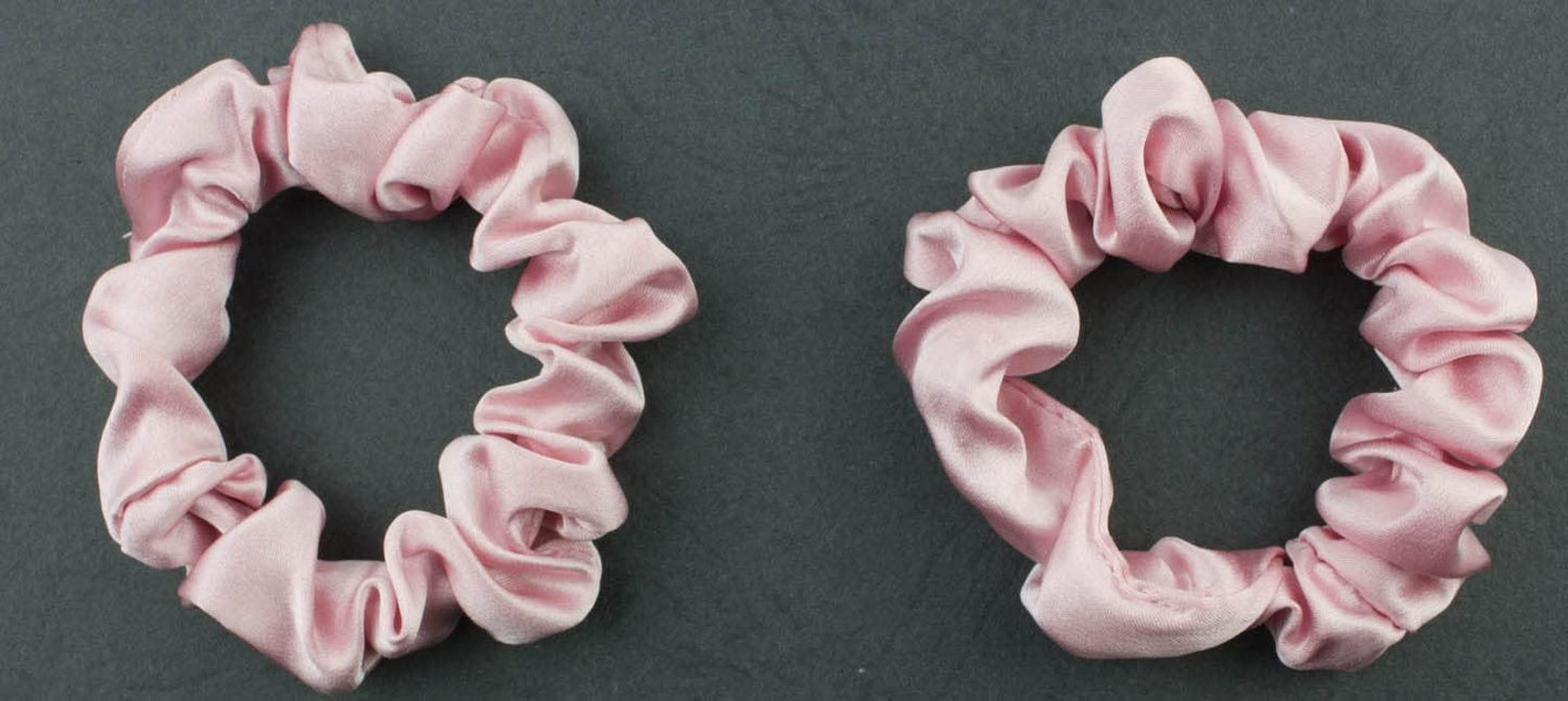 2pcs pure silk small scrunchies