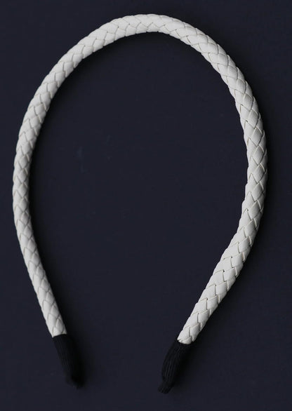 Braided  PU faux leather headband