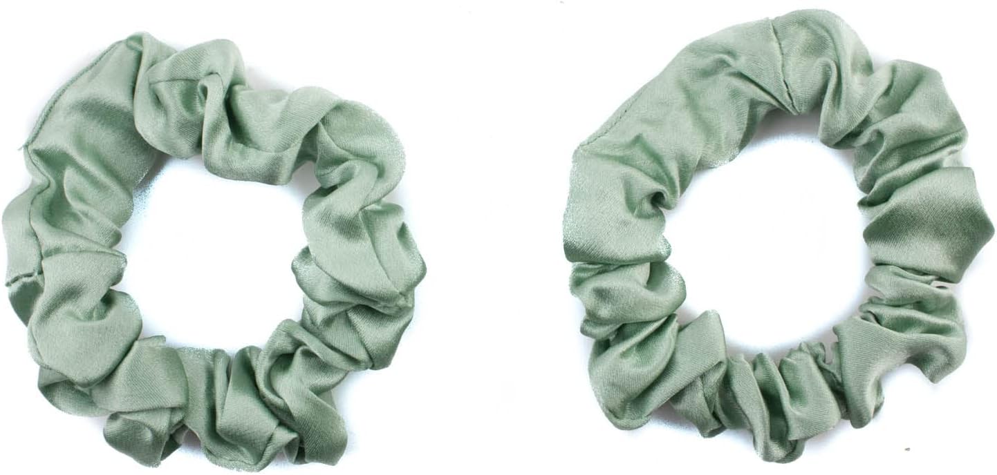 2pcs pure silk small scrunchies