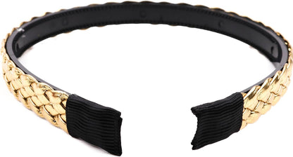 Twist braided faux leather headband