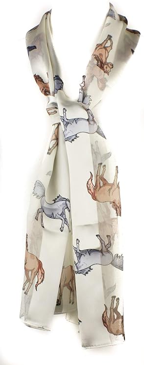 Horse print soft silky scarf