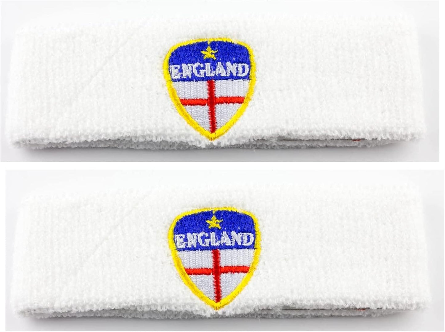 2 Pcs England Flag Sports Wristbands – Stretch Sweatbands for Running, Gym, Football Matches, Sports Events & Fan Accessories