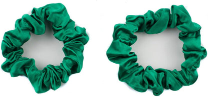 2 pcs Small plain satin hair  scrunchies