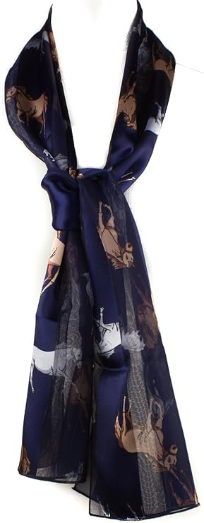 Horse print soft silky scarf