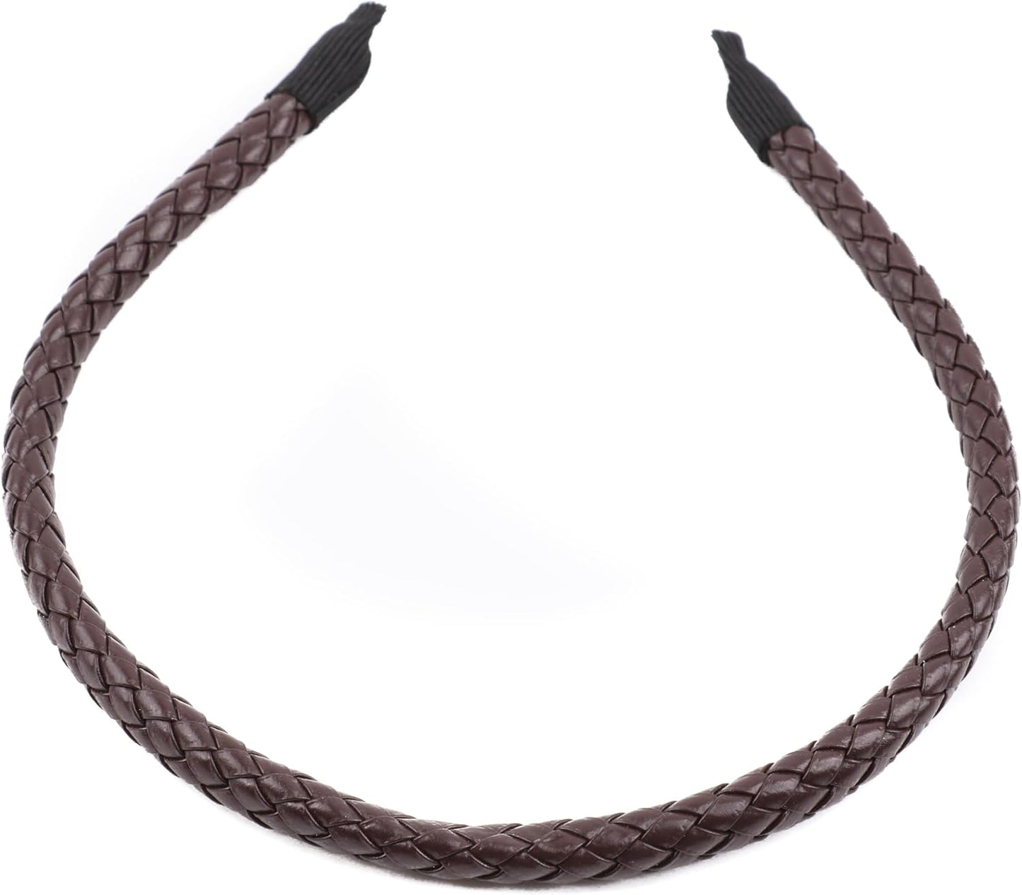 Braided  PU faux leather headband
