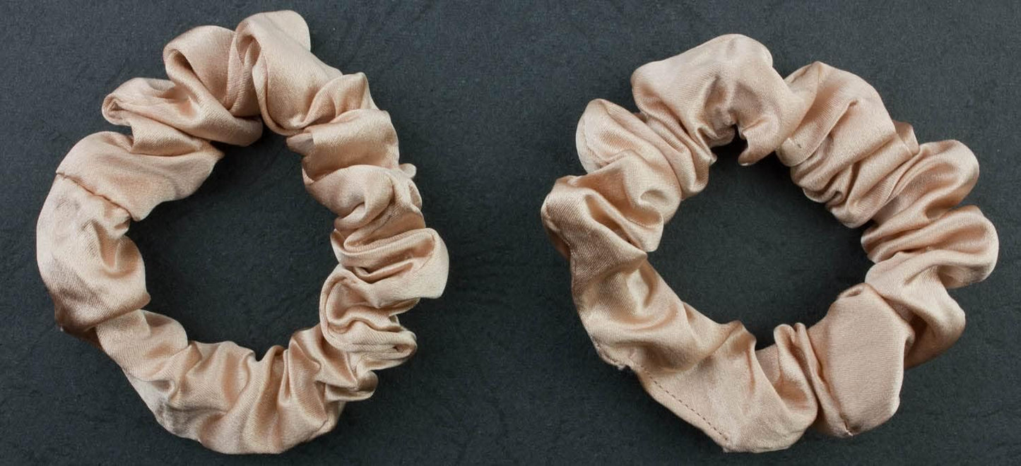 2pcs pure silk small scrunchies