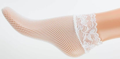 Fishnet ankle Socks Lace top