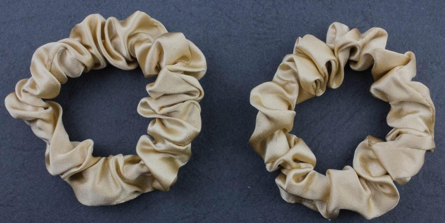 2pcs pure silk small scrunchies