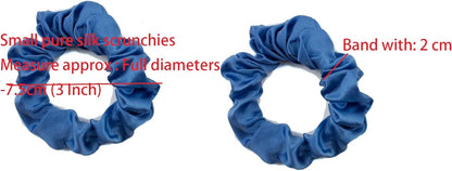 2pcs pure silk small scrunchies