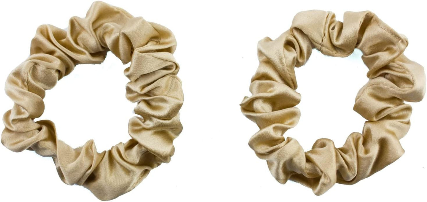 2pcs pure silk small scrunchies