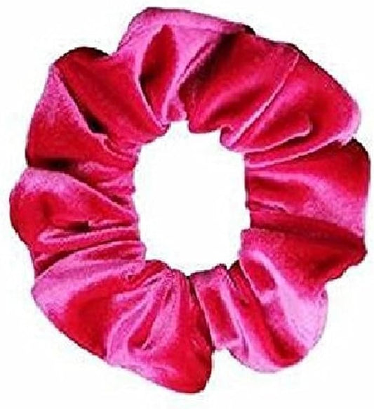 Large Fuchsia Pink Velvet Scrunchie Soft Smooth Premium Hair Tie Ponytail Holder for Women Girls Thick Hair Stylish Hair Band