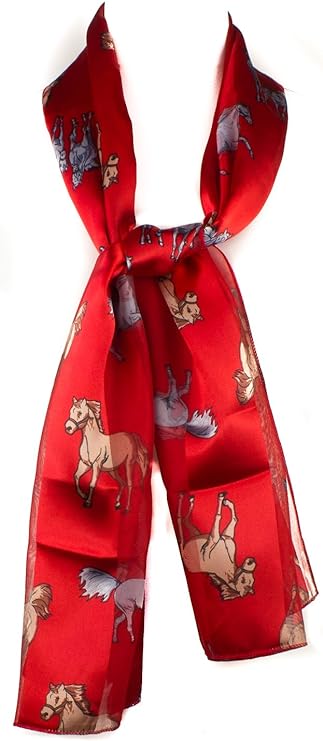 Horse print soft silky scarf