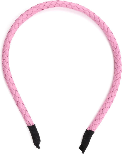 Braided  PU faux leather headband