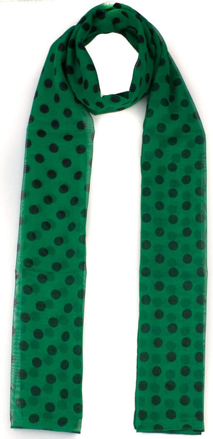 POLKA DOT CHIFON NECK WRAP