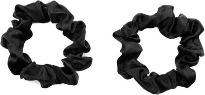 2 pcs Small plain satin hair  scrunchies
