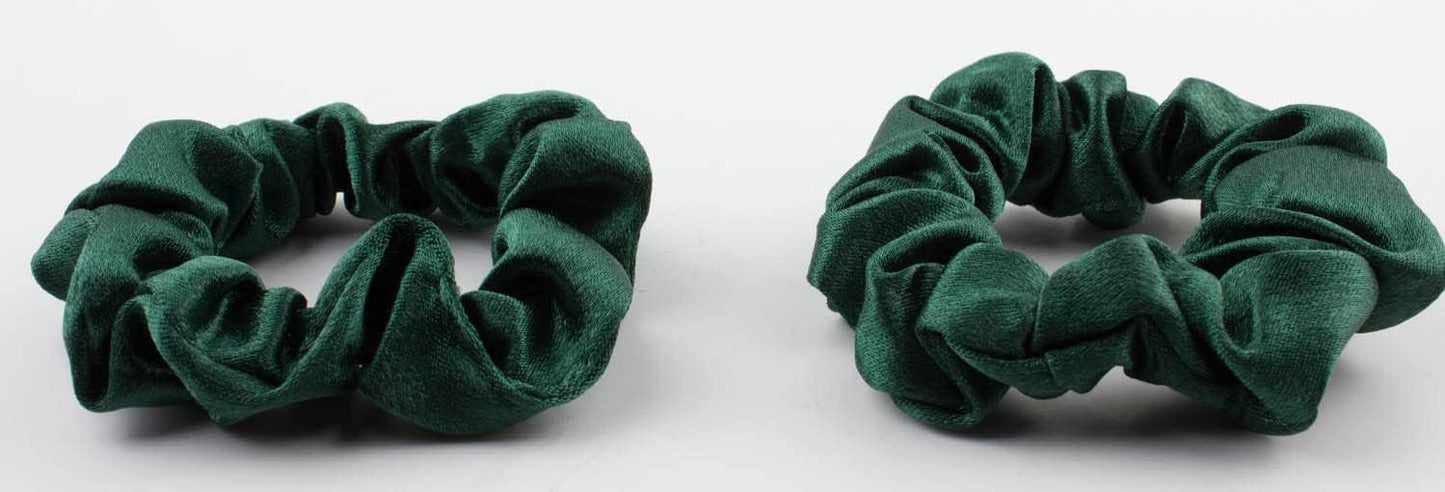 2 pcs Small plain satin hair  scrunchies