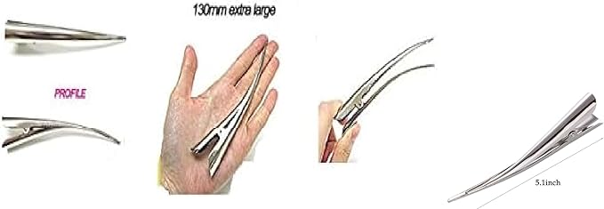 Set of 2 Long Silver Metal Beak Hair Clips Concorde Pelican Alligator Hair Grip for Women Hair Updos Styling Accessories