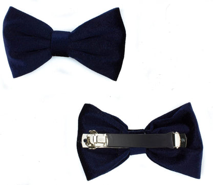 Pair of velvet bow hair clip
