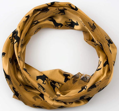 Horse print soft silky scarf