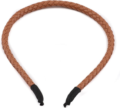 Braided  PU faux leather headband