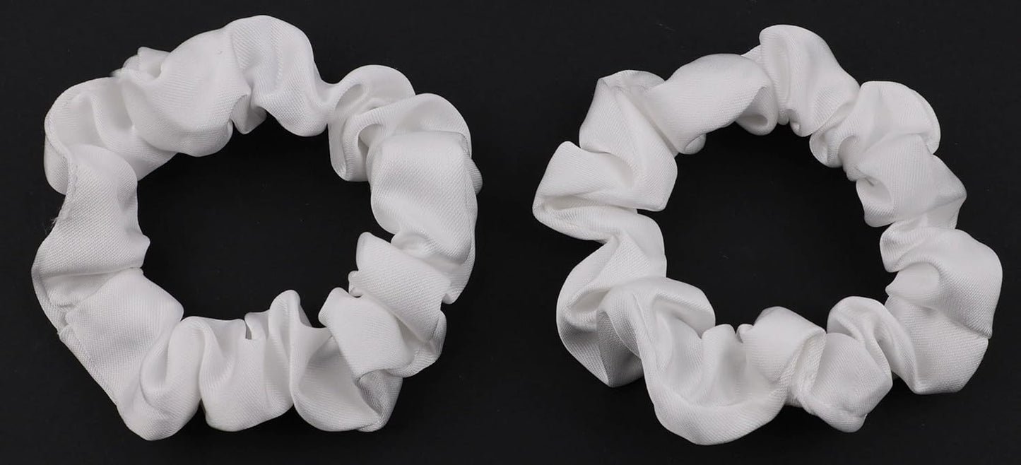 2pcs small luxurious satin hair tie