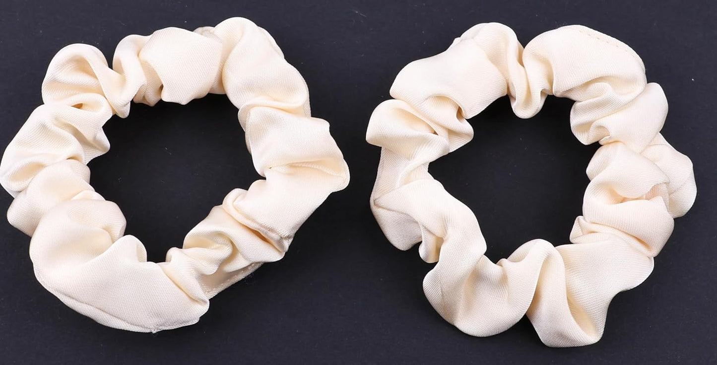 2pcs small luxurious satin hair tie