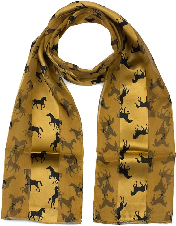 Horse print soft silky scarf