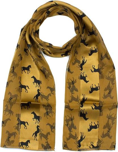 Horse print soft silky scarf