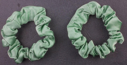 2pcs pure silk small scrunchies