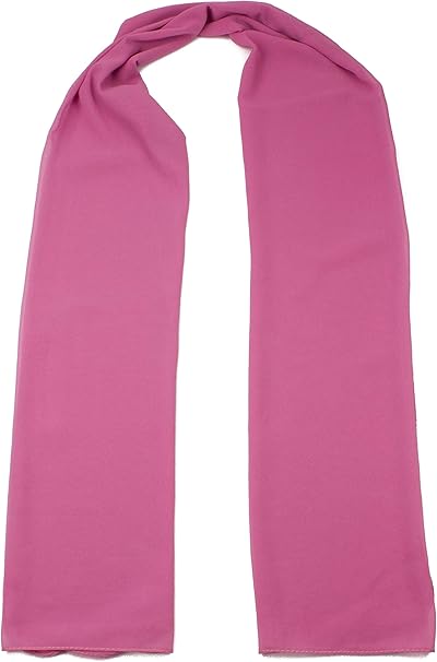 Plain Chiffon Scarf for Women Solid Colour Large Sheer Shawl Wrap for Wedding Party Evening Dress