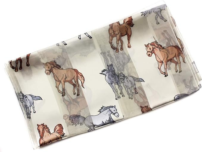 Horse print soft silky scarf