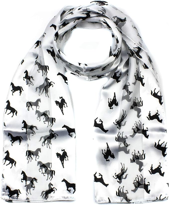 Horse print soft silky scarf