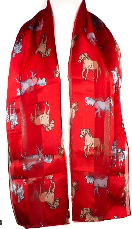 Horse print soft silky scarf