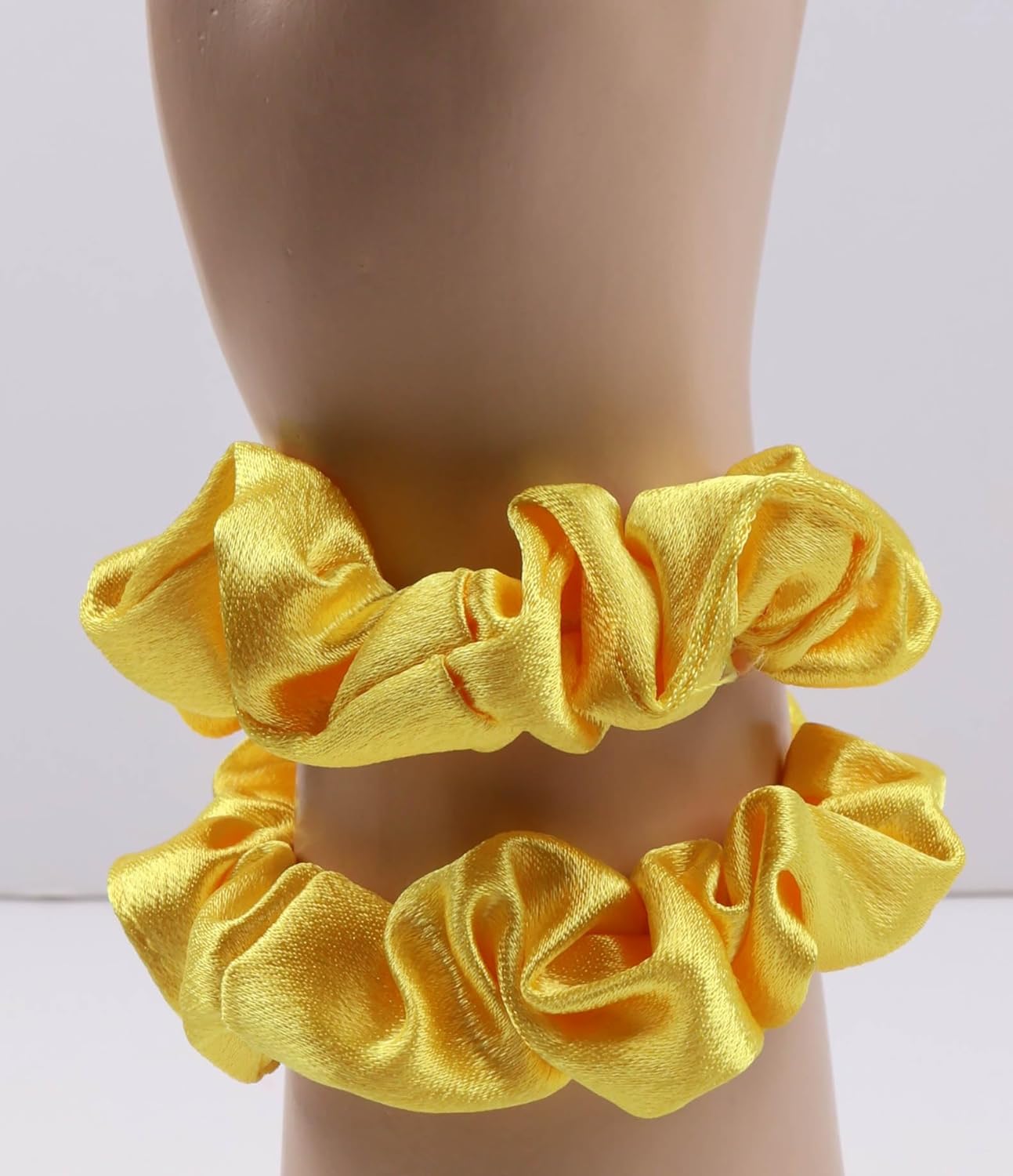 2 pcs Small plain satin hair  scrunchies