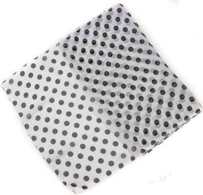 POLKA DOT CHIFON NECK WRAP