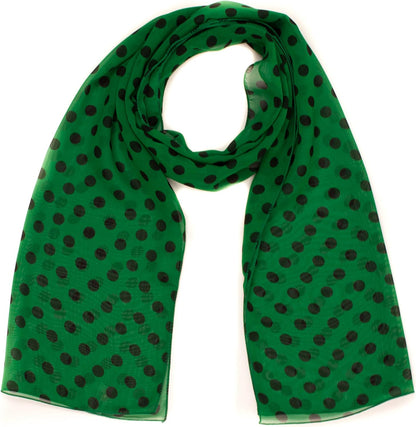 POLKA DOT CHIFON NECK WRAP