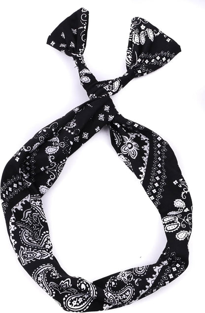 Paisley bandana printed bow knotted headband