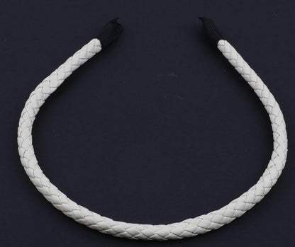 Braided  PU faux leather headband