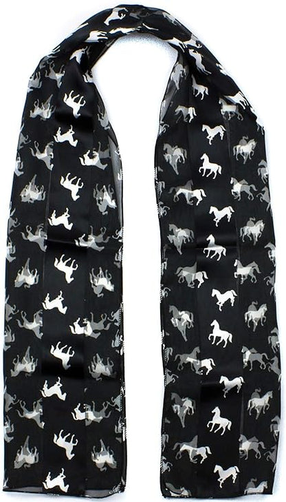 Horse print soft silky scarf