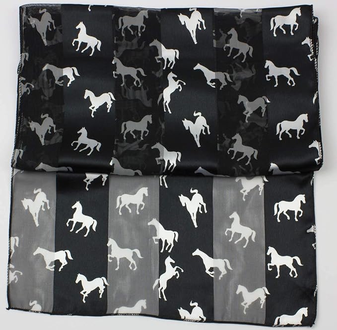 Horse print soft silky scarf